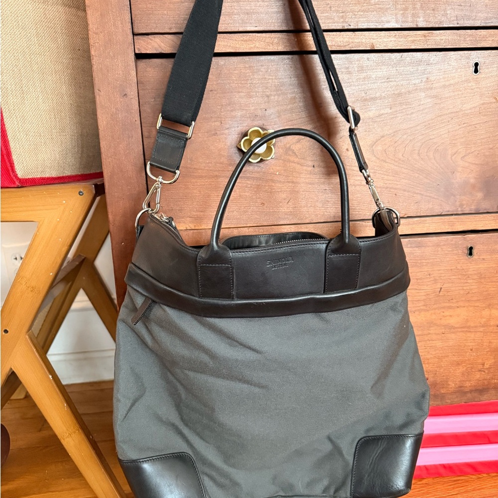 Shinola Stylish Black and Gray Men's Bag